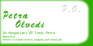 petra olvedi business card